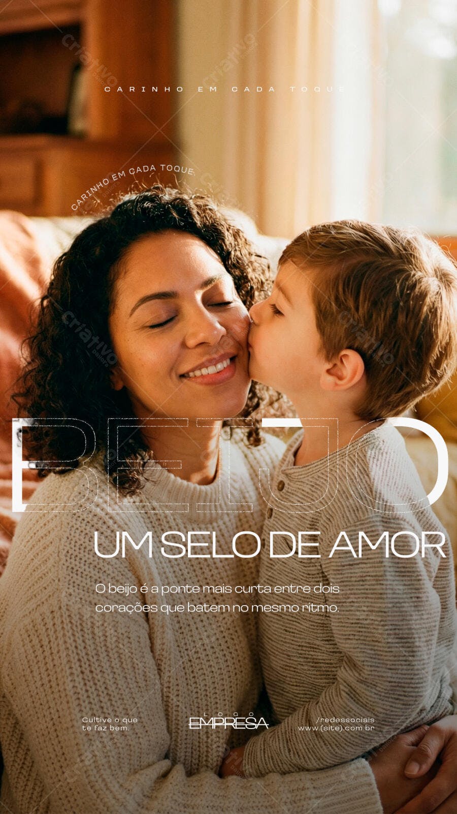 Post Instagram Dia das Mães Afeto Família PSD Editável
