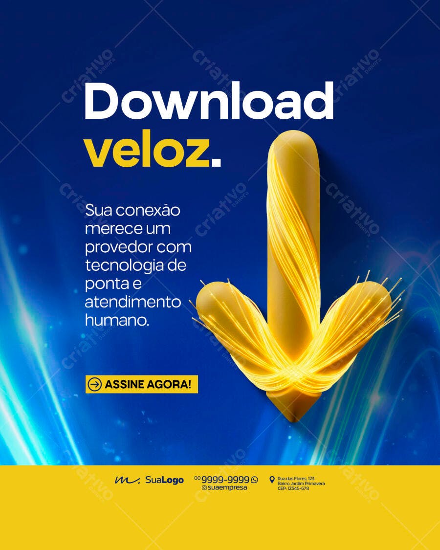 Banner Internet Rápida Provedor PSD Editável