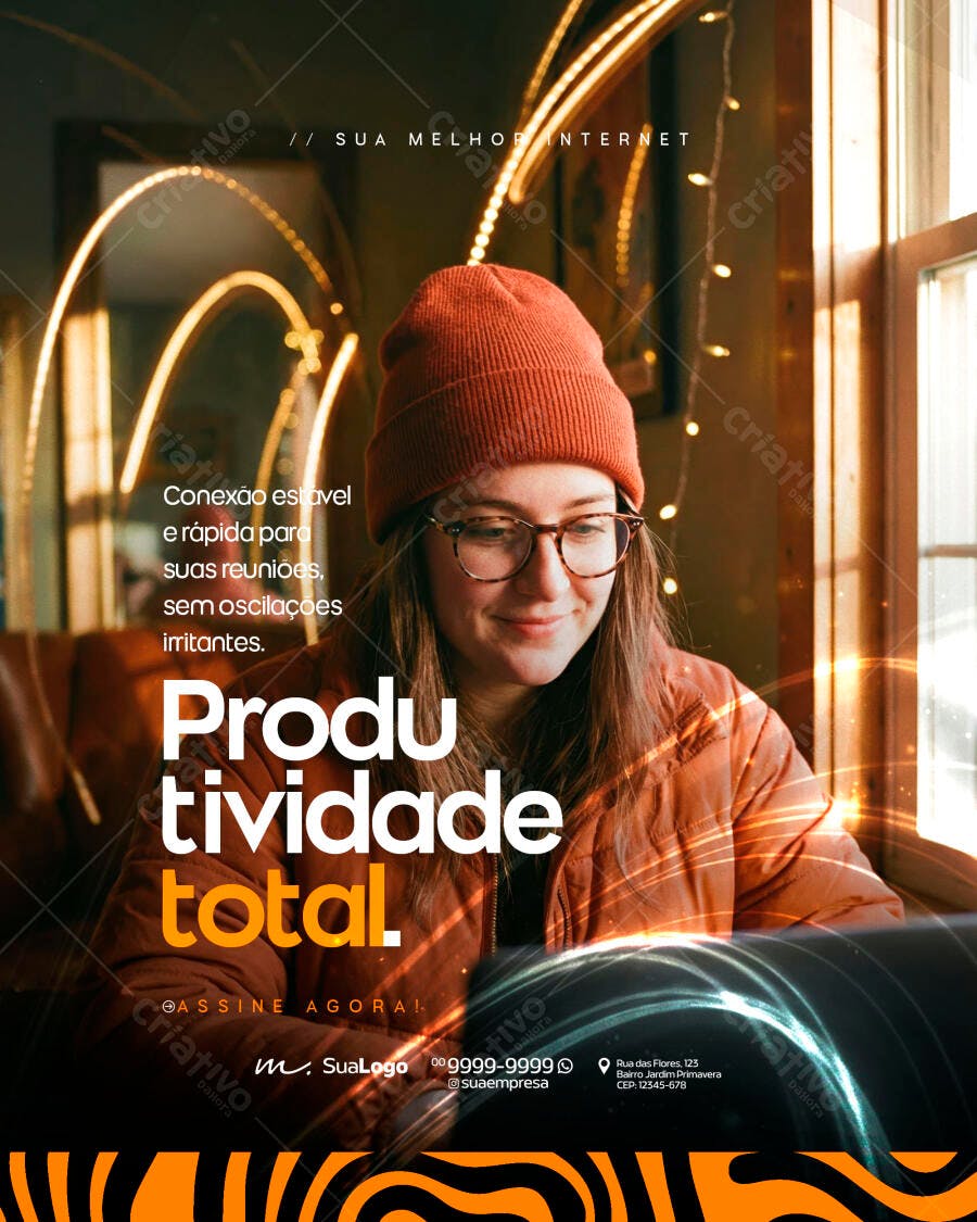 Banner Internet Produtividade Total PSD Editável