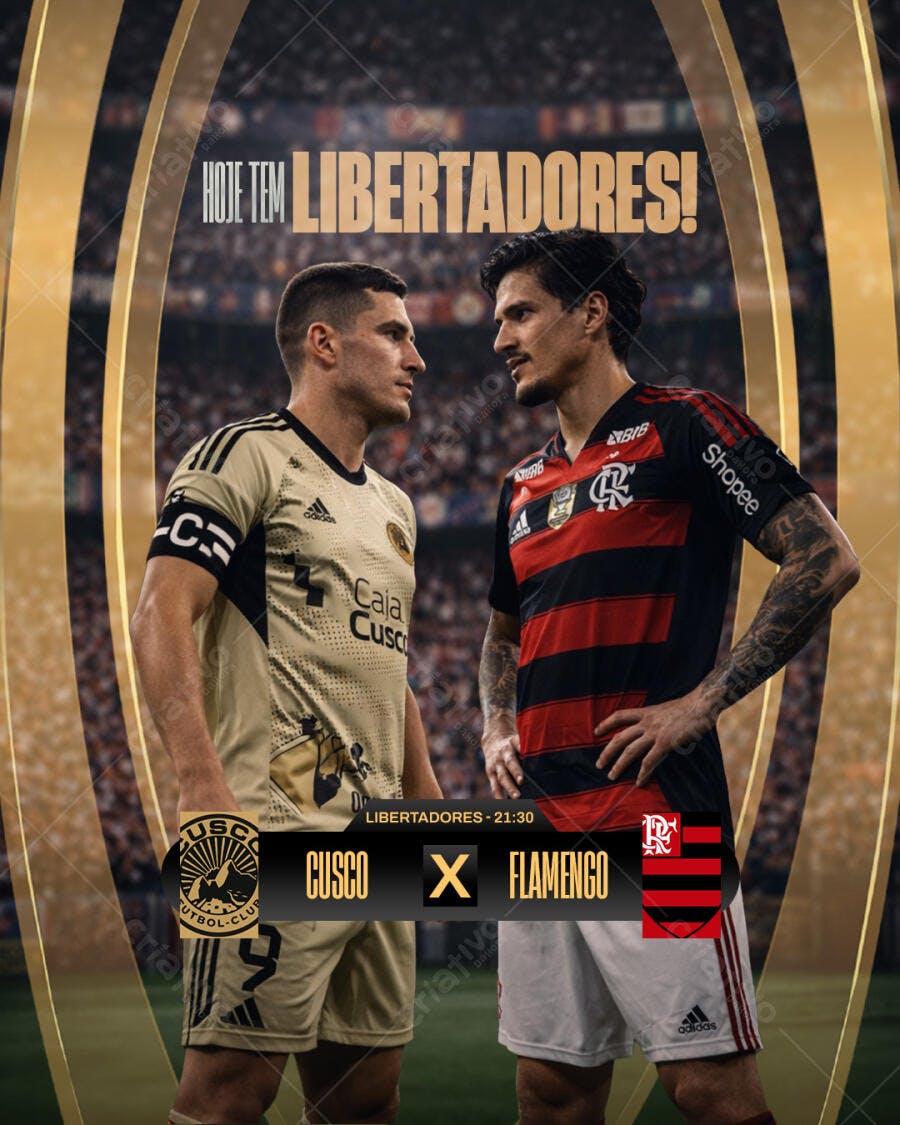 Post Instagram Jogo Libertadores Futebol PSD Editável