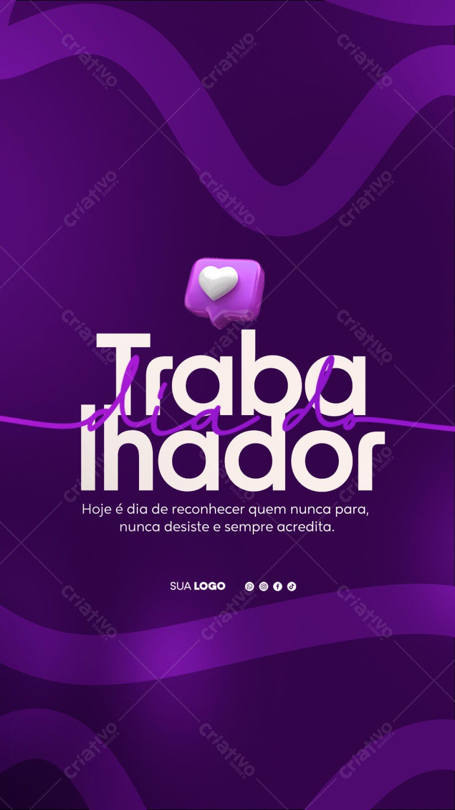 Story Instagram Dia do Trabalhador 1 de Maio PSD Editável