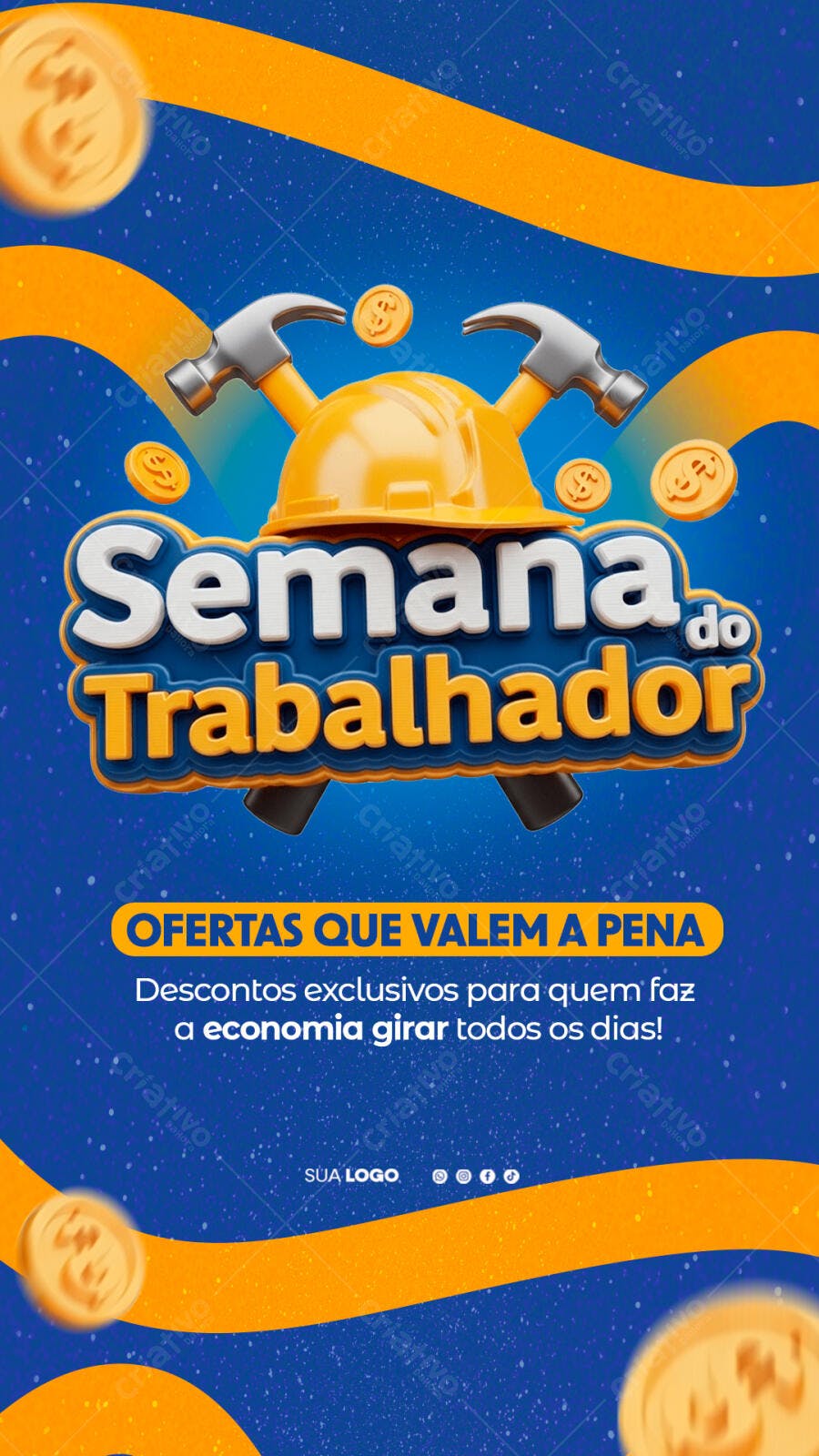 Story Dia do Trabalho Semana Trabalhador PSD Editável