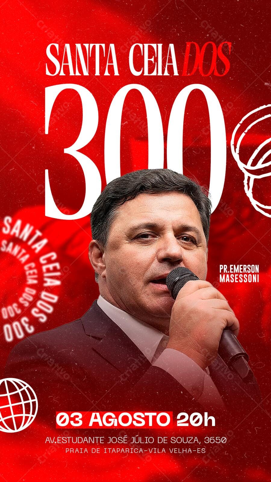 Story Instagram Santa Ceia Igreja Evangélica PSD Editável