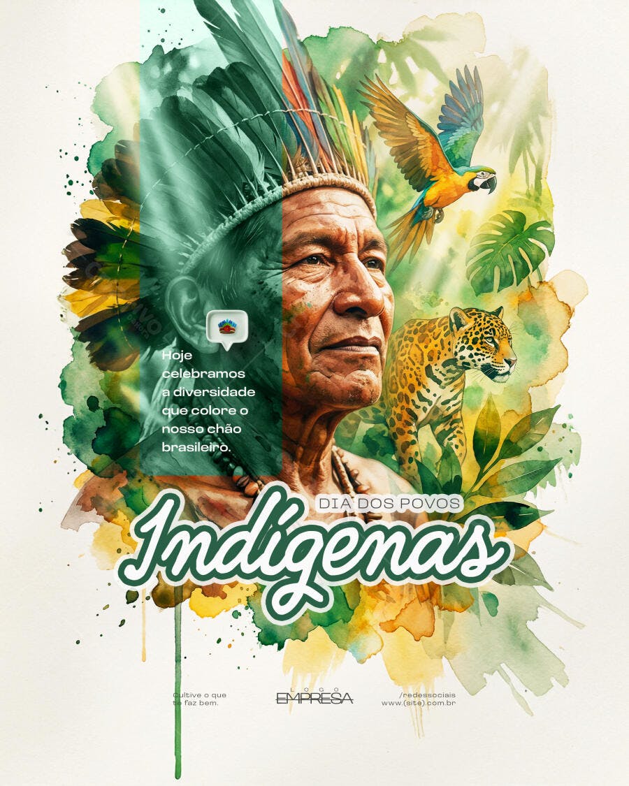 Post Instagram Dia dos Povos Indígenas PSD Editável