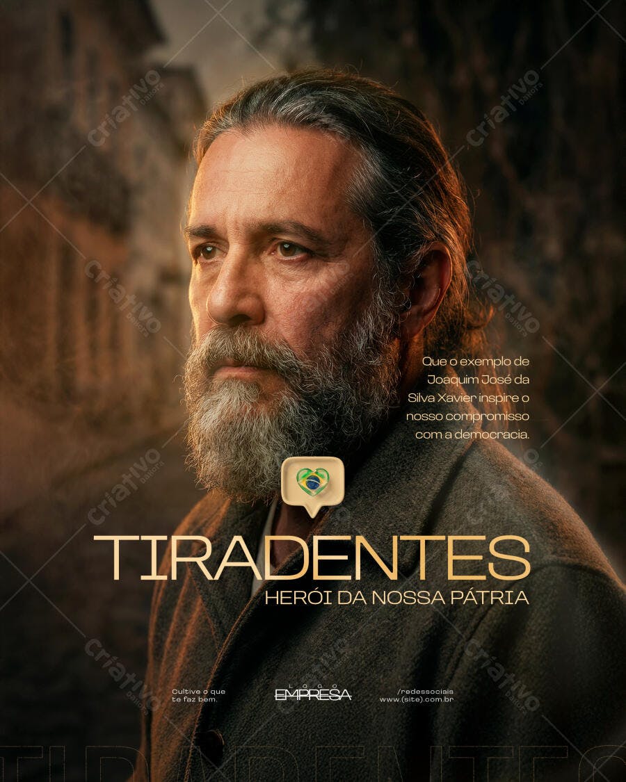 Post Tiradentes 21 de Abril Herói Nacional PSD Editável