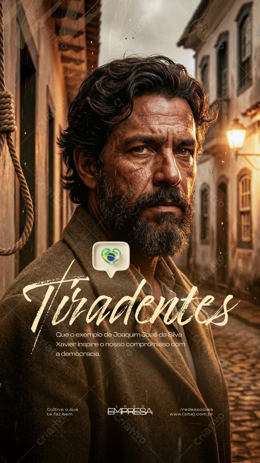 Post Instagram Dia de Tiradentes 21 de Abril PSD Editável