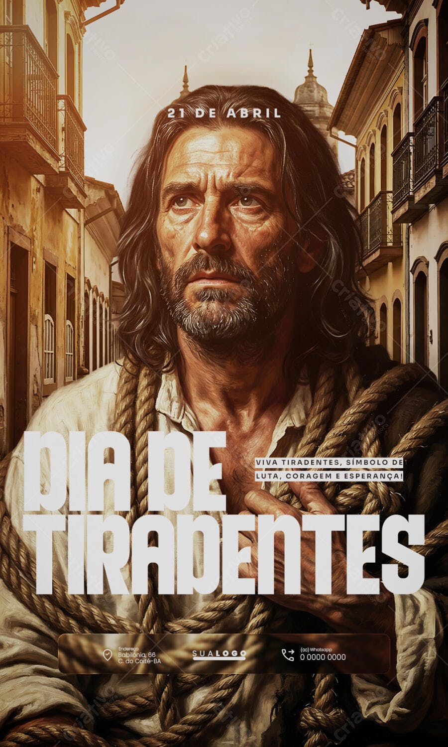 Flyer Dia de Tiradentes 21 de Abril PSD Editável