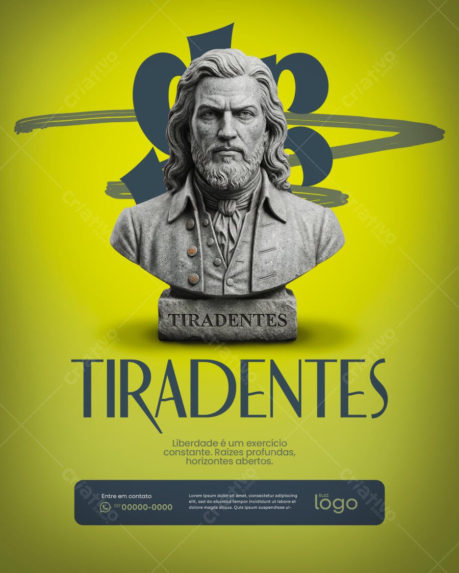 Flyer Dia de Tiradentes 21 de Abril PSD Editável