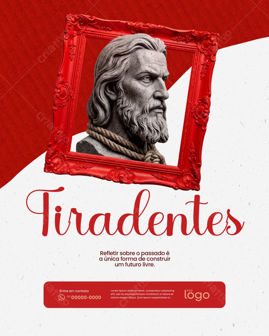 Template Canva Post Instagram Dia de Tiradentes Histórico Editável