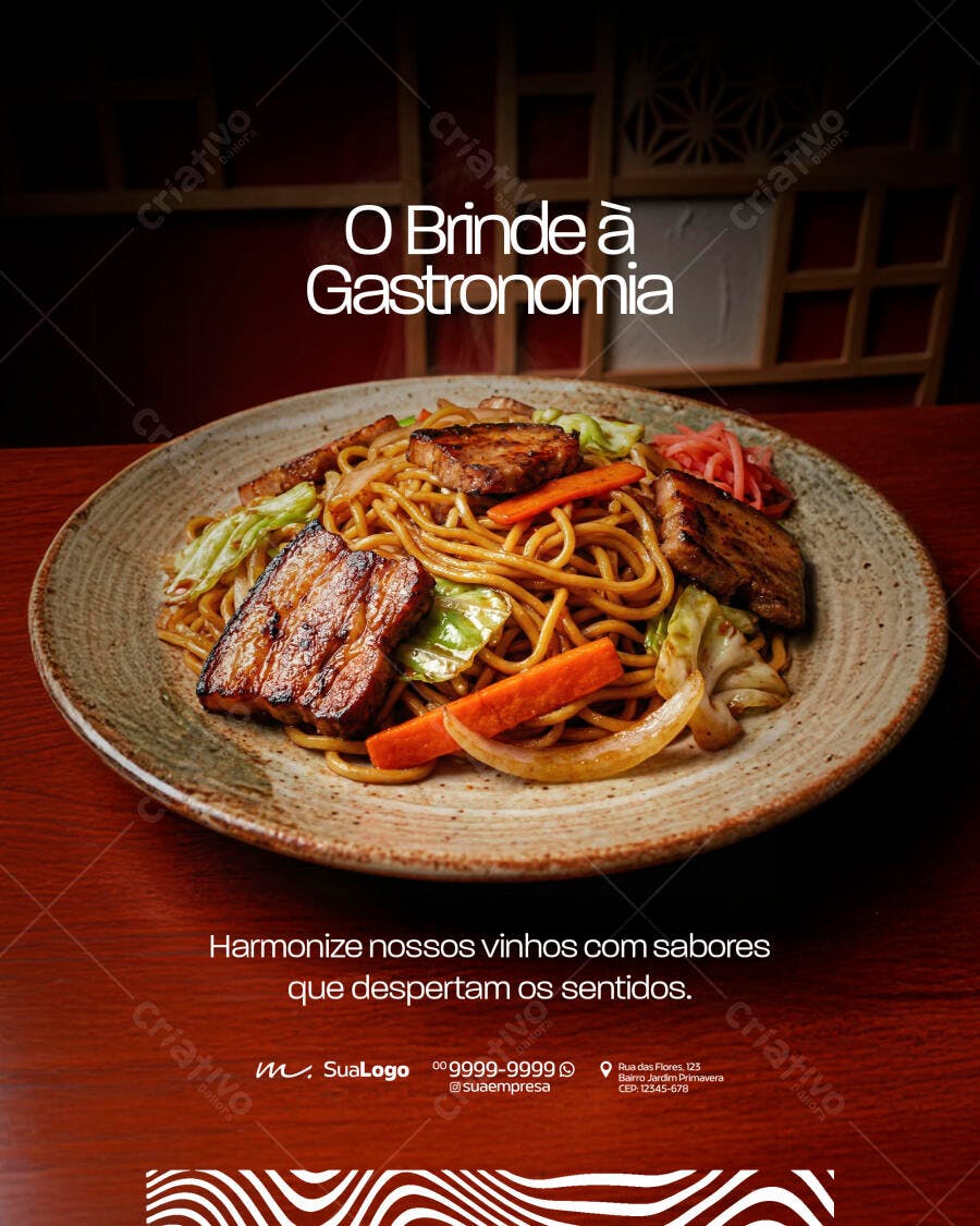 Post para Redes Sociais Gastronomia PSD Editável