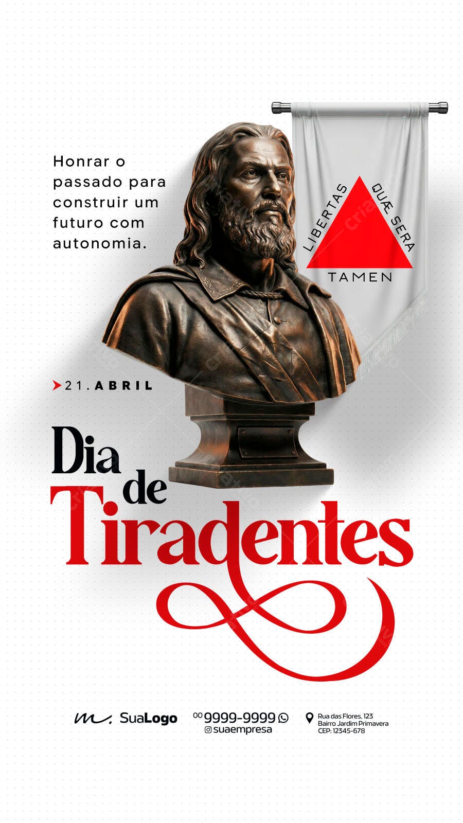 Flyer Dia de Tiradentes 21 de Abril PSD Editável