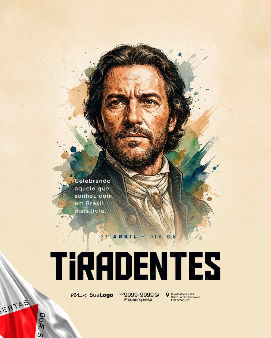 Flyer Tiradentes 21 de Abril PSD Editável