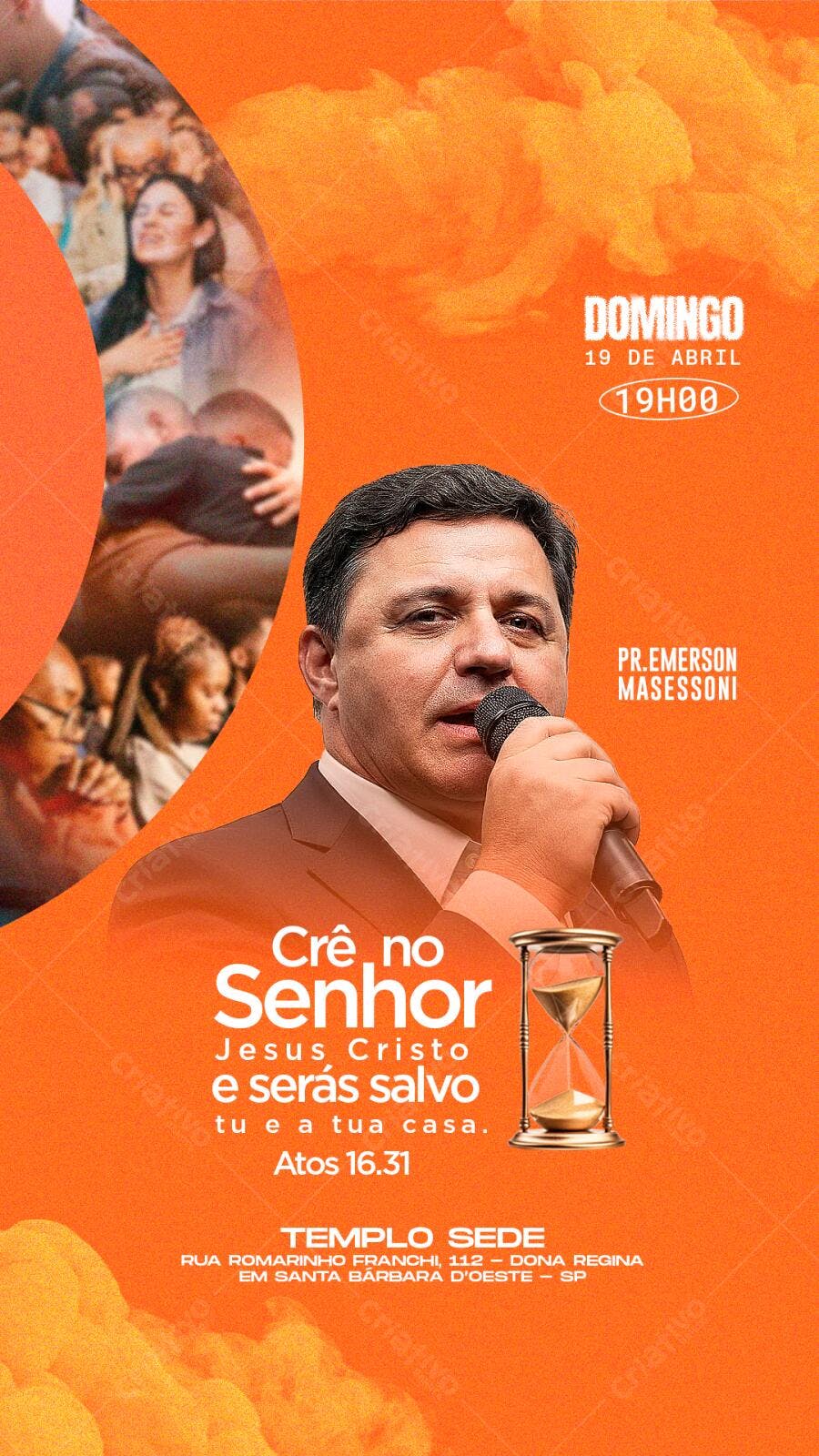 Story Instagram Igreja Culto Evangelico PSD Editável