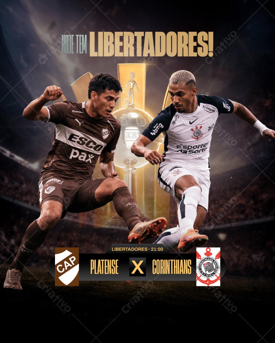 Post Instagram Libertadores Futebol PSD Editável