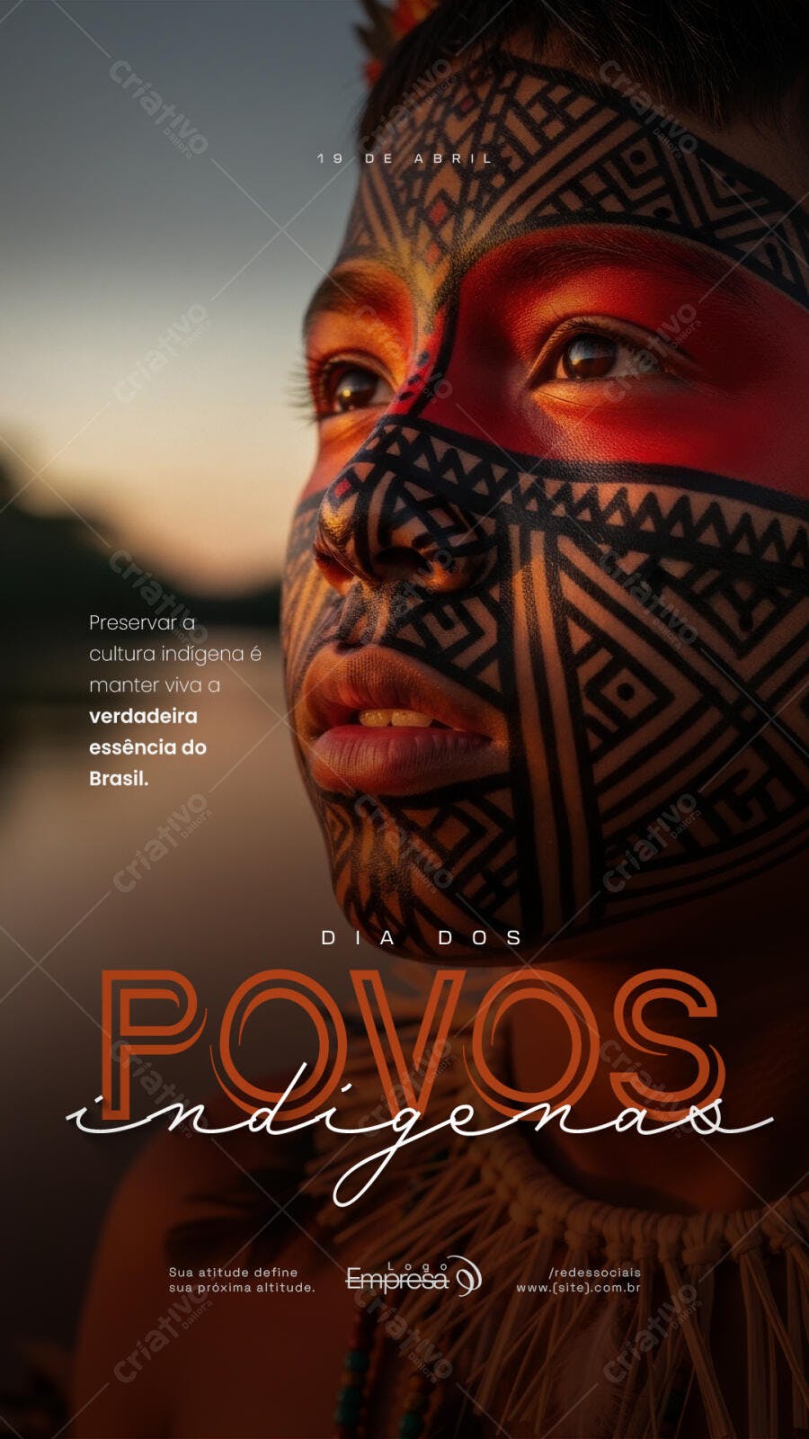 Story Instagram Dia dos Povos Indígenas 19 de Abril PSD Editável