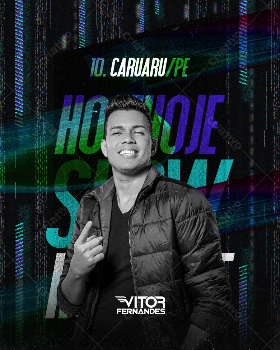 Flyer Show Musical Caruaru PE PSD Editável