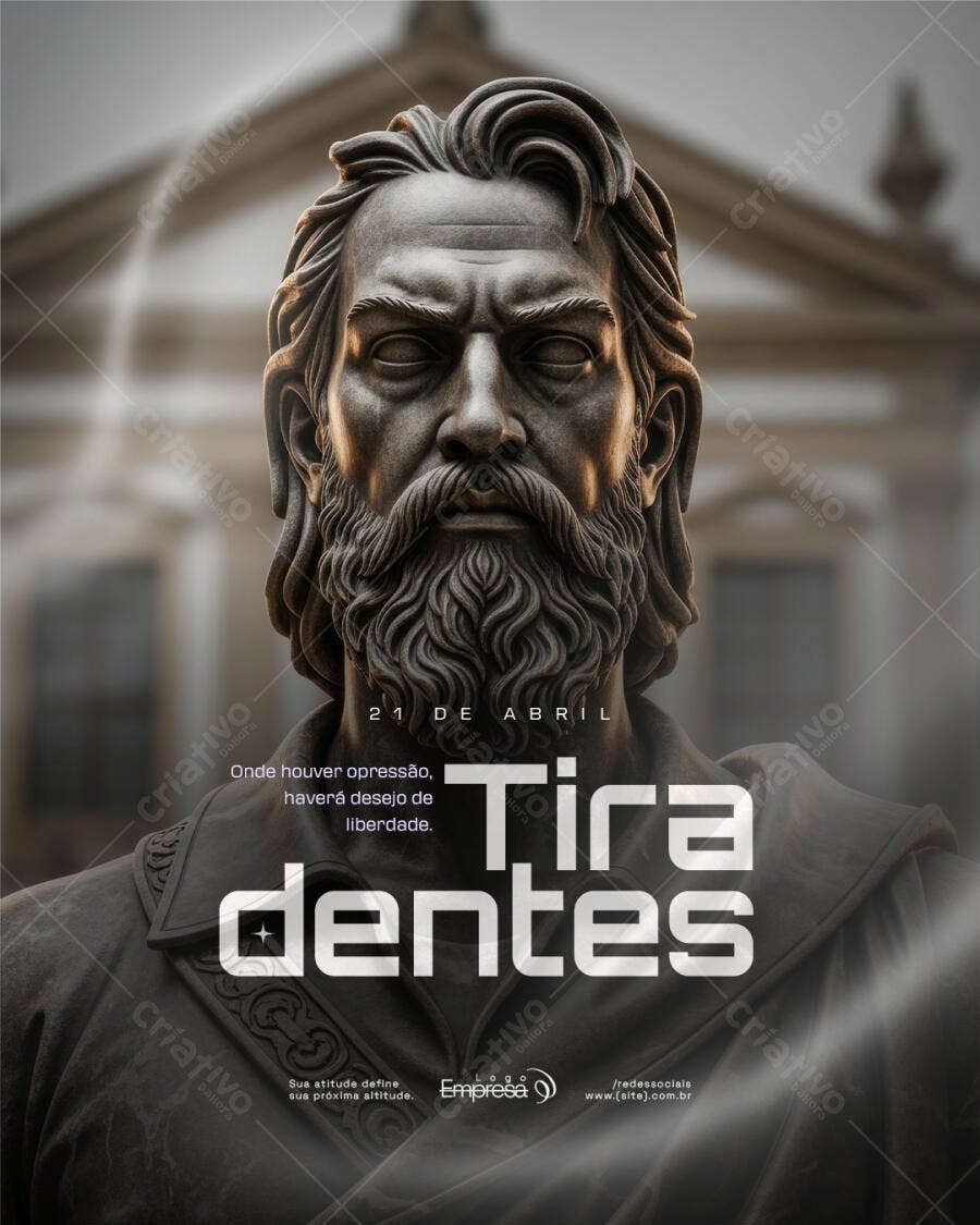 Post Instagram Dia de Tiradentes 21 de Abril PSD Editável