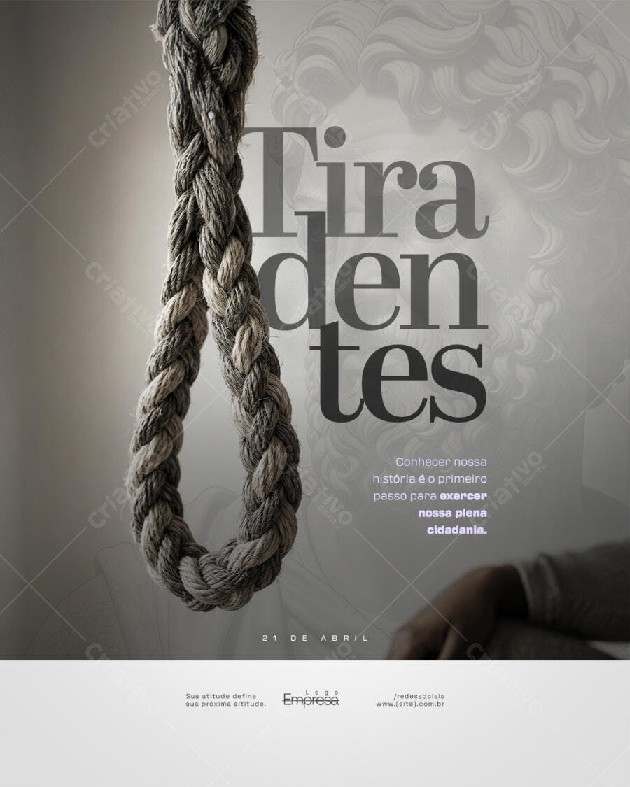 Post Instagram Dia de Tiradentes 21 de Abril PSD Editável