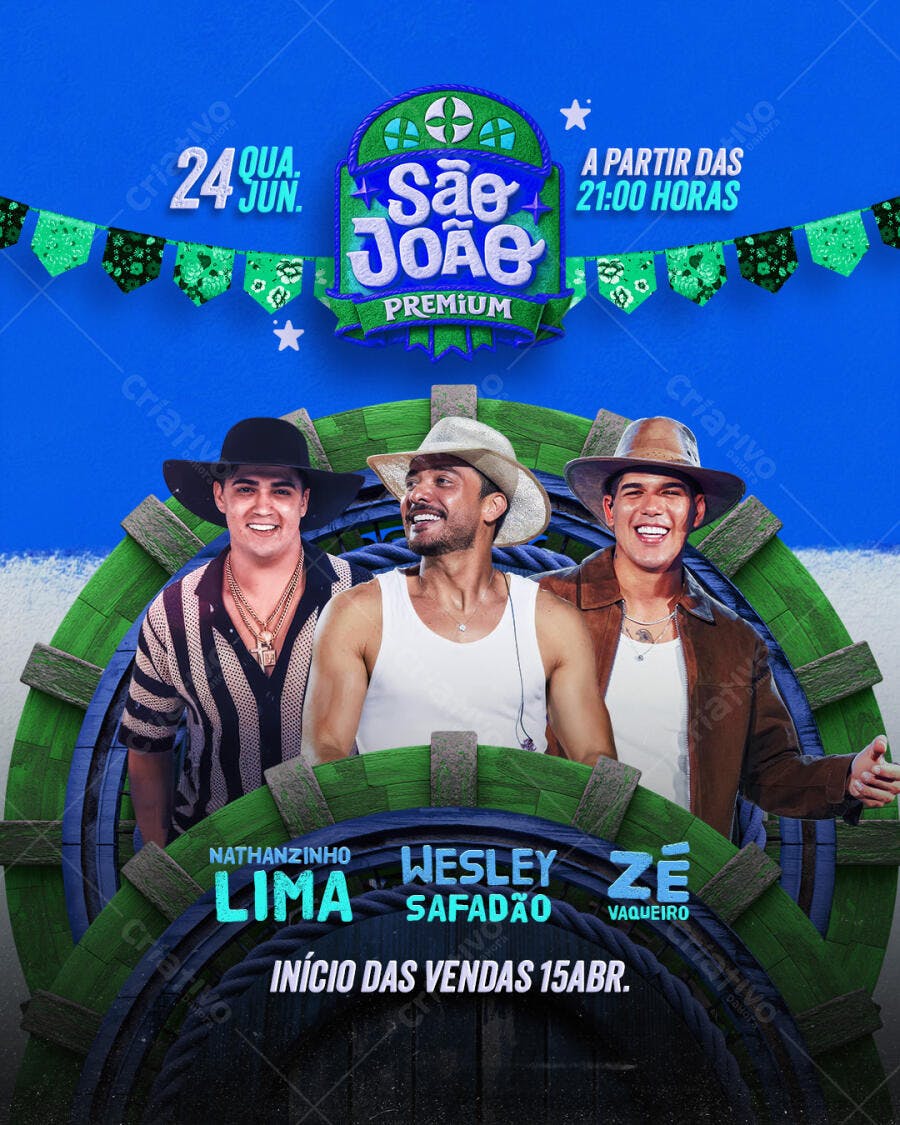 Flyer Festa Junina São João Premium PSD Editável