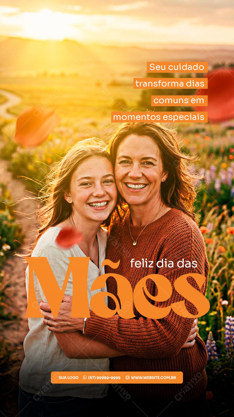 Story Instagram Dia das Mães Família Amor PSD Editável