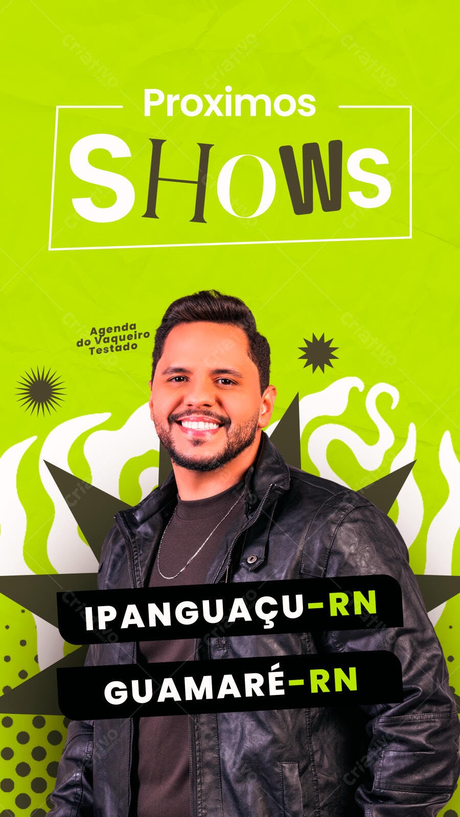 Story Instagram Próximos Shows Artista Musical PSD Editável