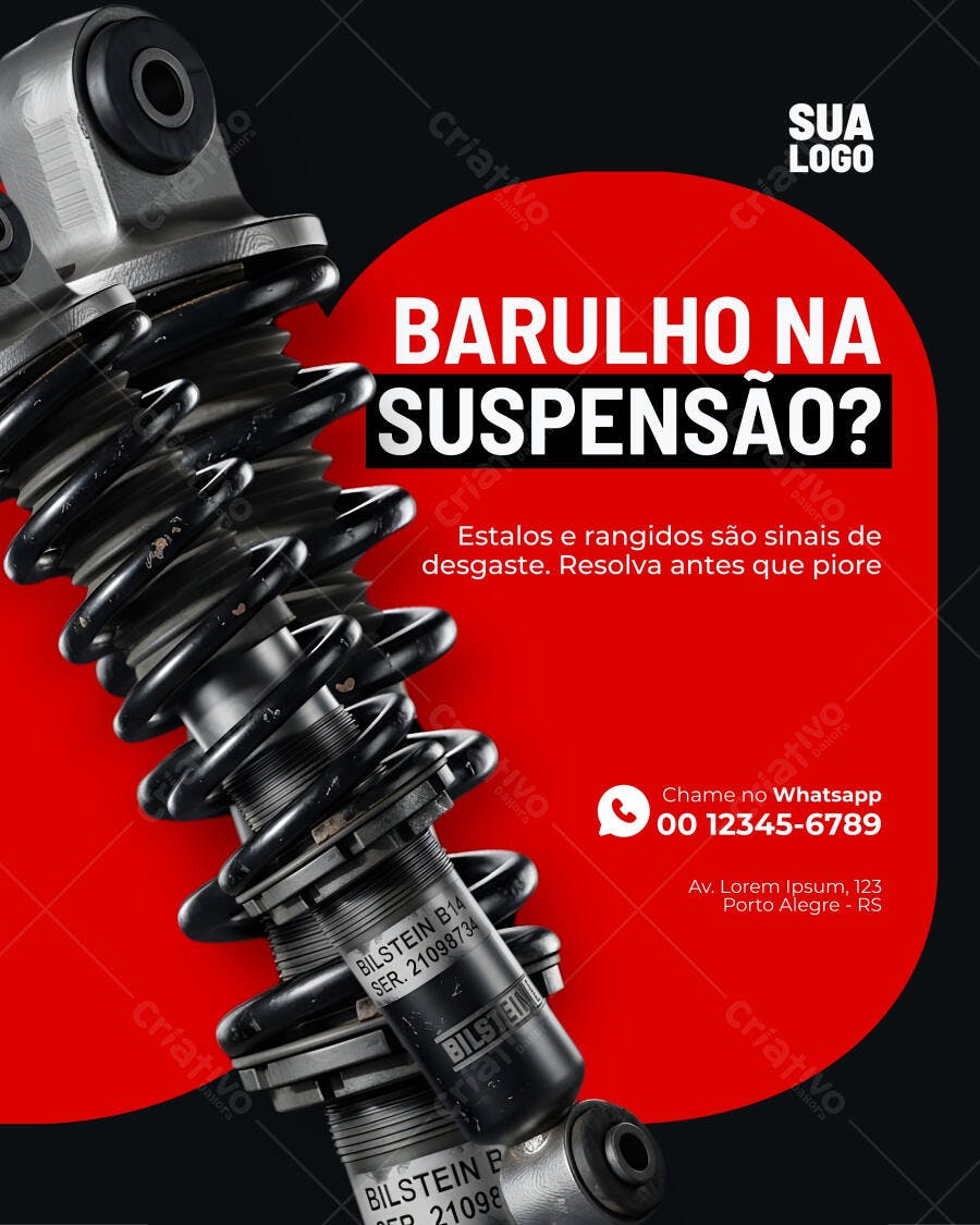 Template Canva Post Instagram Mecânica Automotiva Moderno Editável
