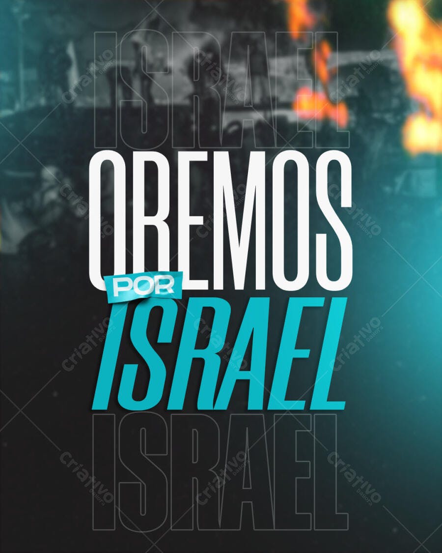 Oremos por Israel Flyer PSD Editável