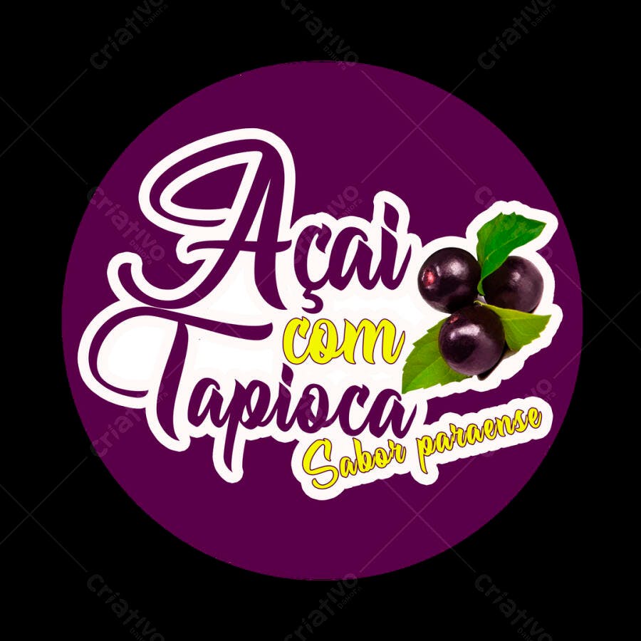 Açaí com Tapioca Flyer Cardápio PSD Editável