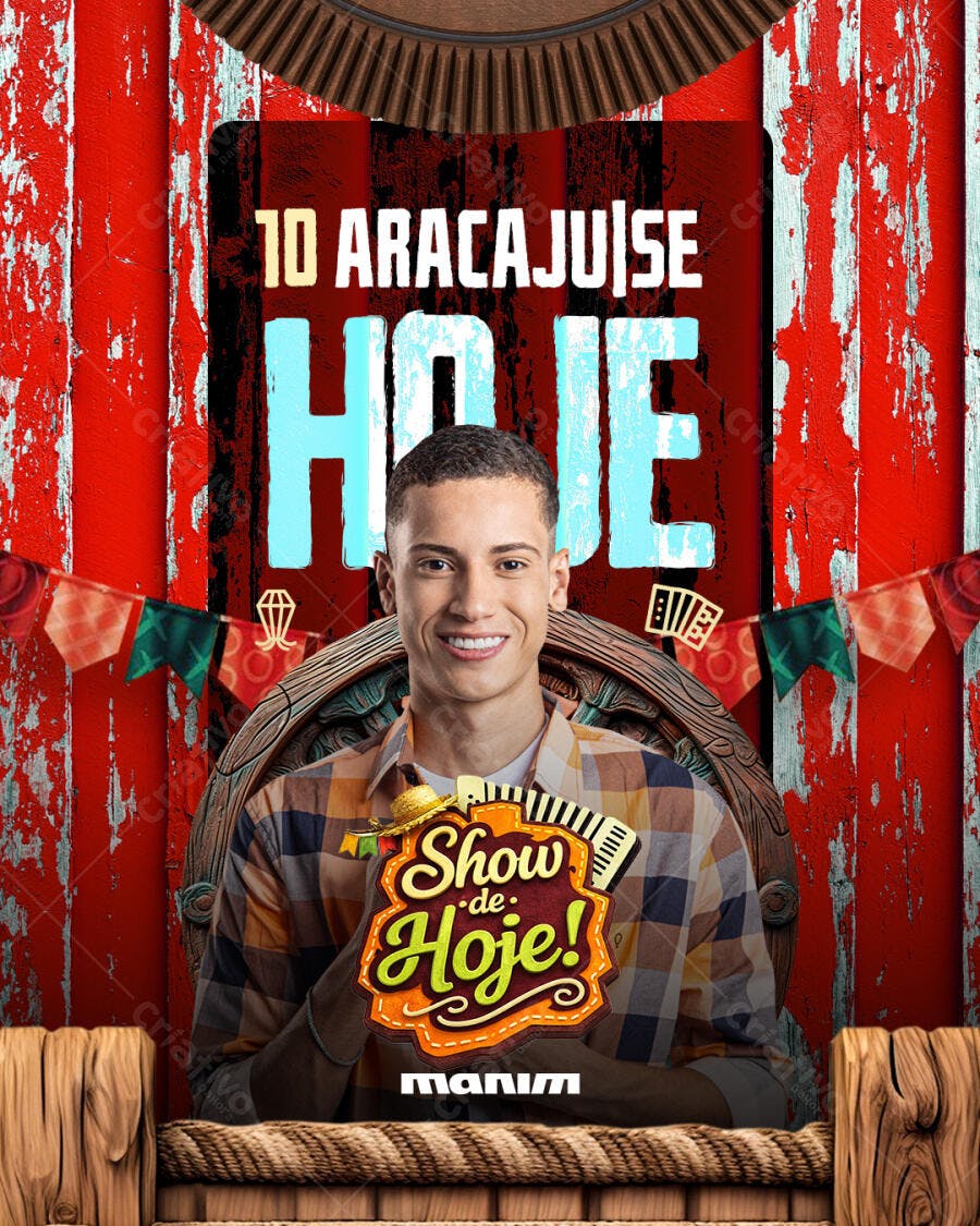 Show de Hoje Aracaju SE Flyer PSD Editável
