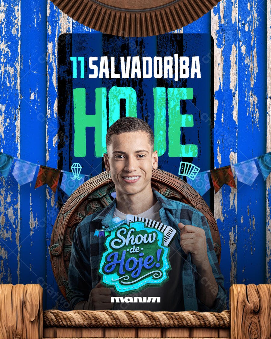 Show de Hoje Salvador BA Flyer PSD Editável