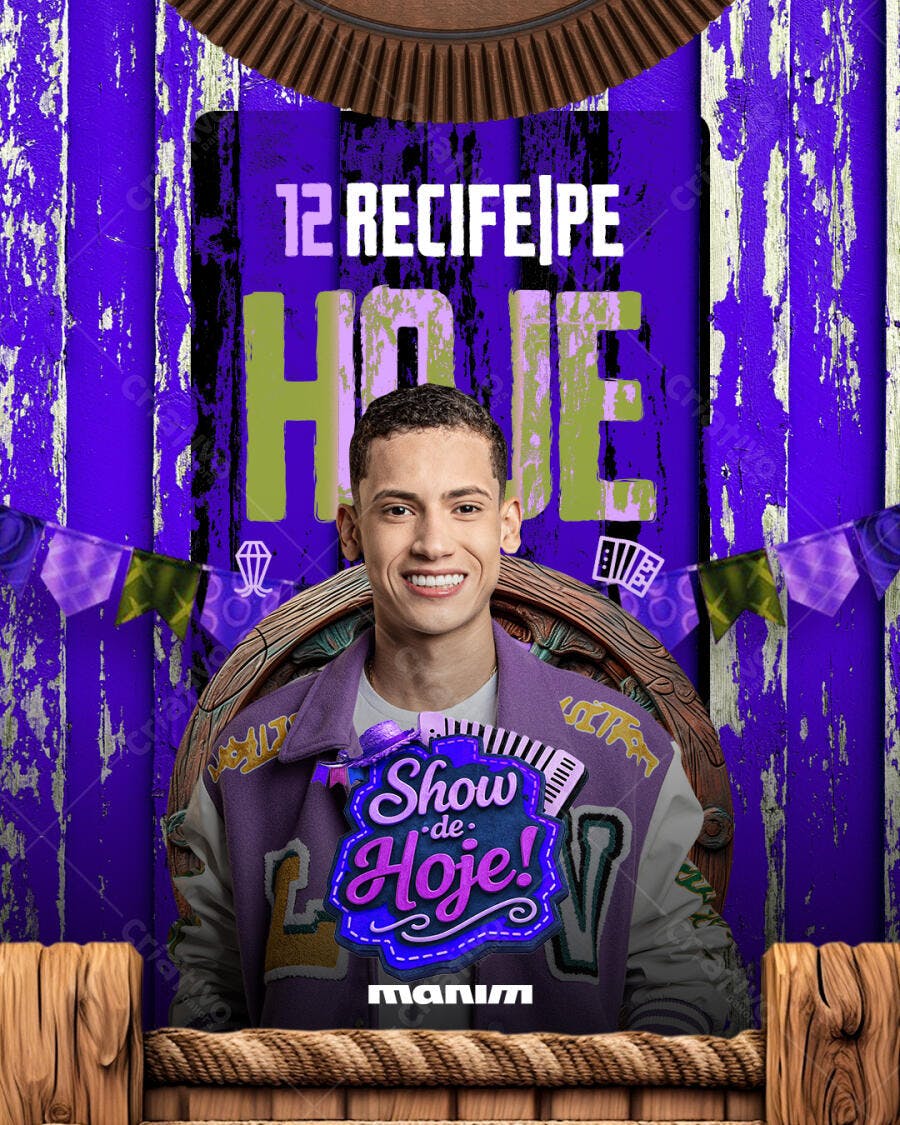 Show de Hoje Recife PE Flyer PSD Editável