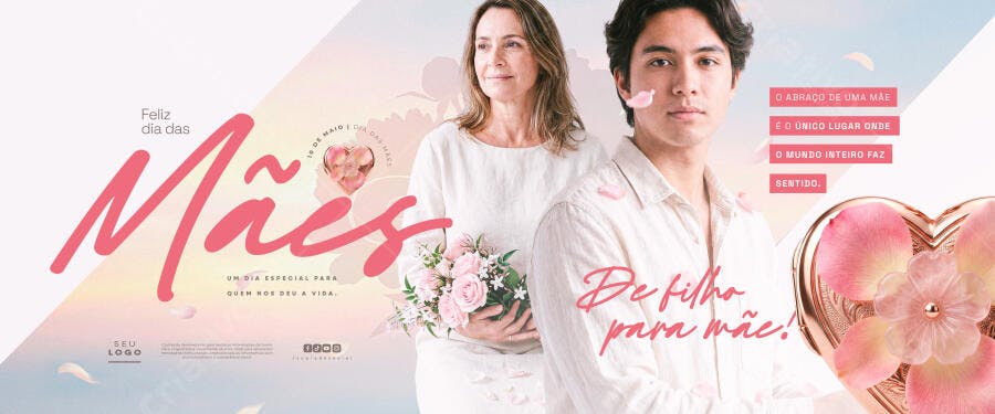 Banner Dia das Mães Família PSD Editável