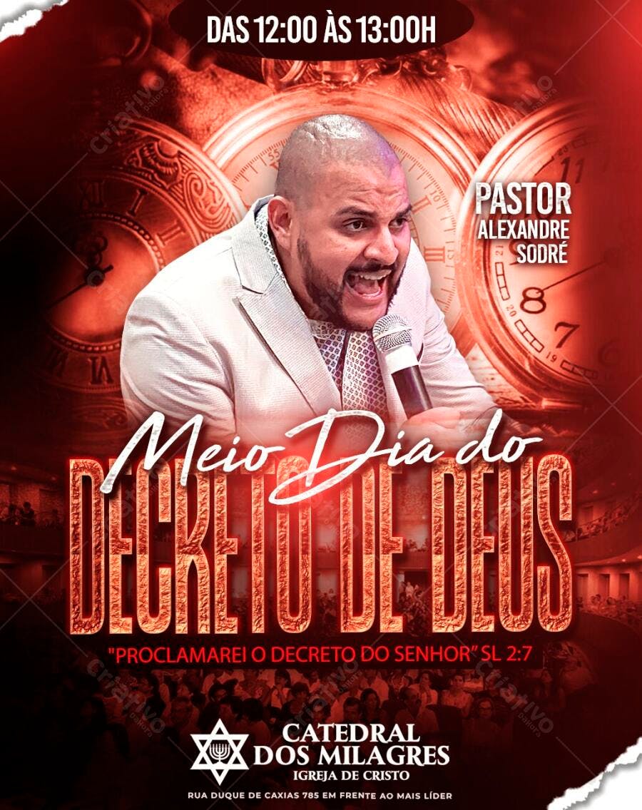 Flyer Evento Religioso Igreja Evangélica PSD Editável