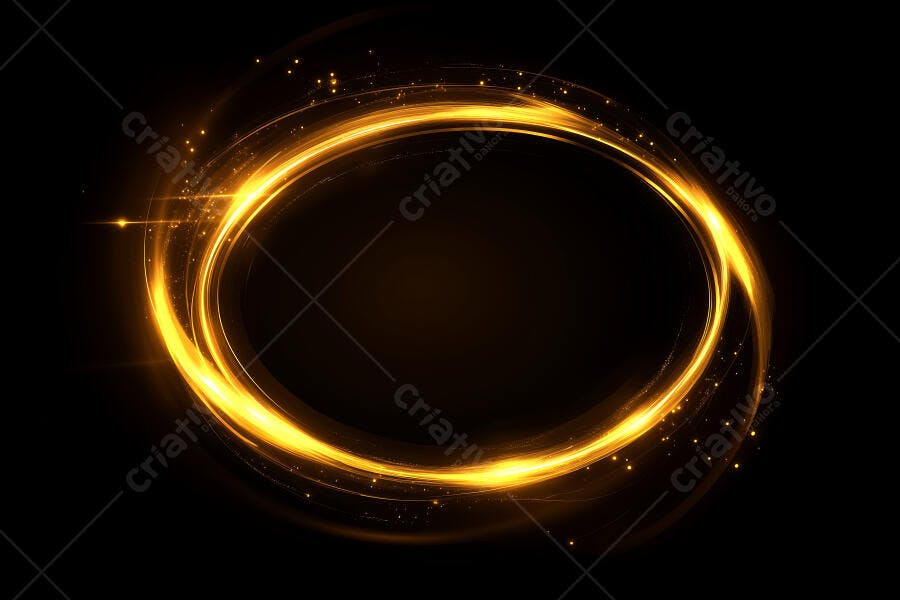 Foto Efeito de Luz Dourada Abstrato Brilhante Fundo Escuro