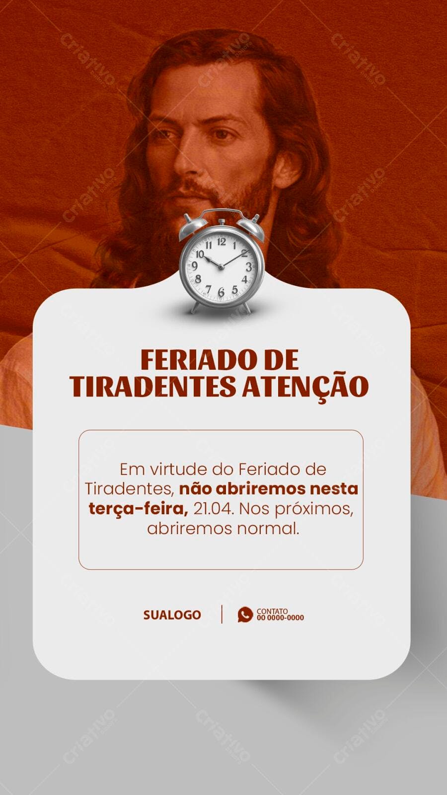 Story Instagram Feriado Tiradentes Atenção PSD Editável