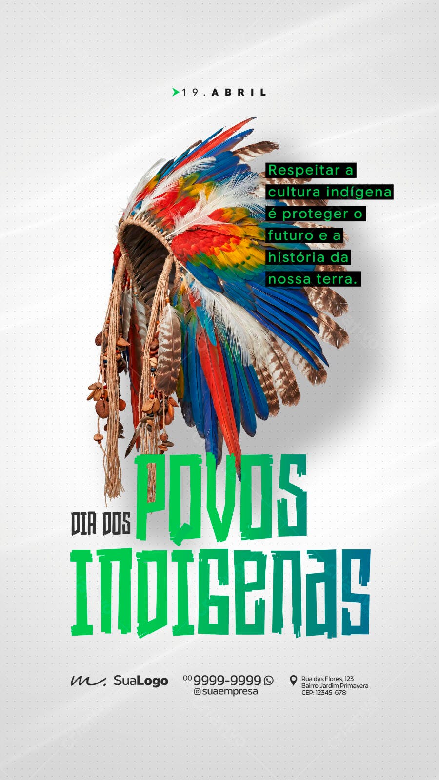 Story Instagram Dia dos Povos Indígenas PSD Editável