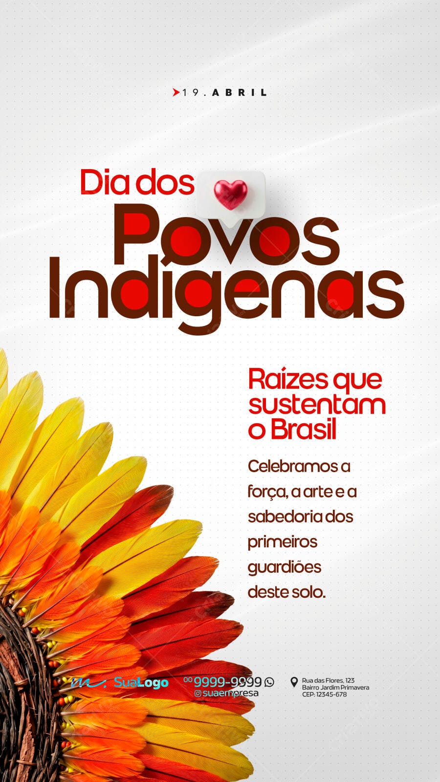 Story Instagram Dia dos Povos Indígenas PSD Editável