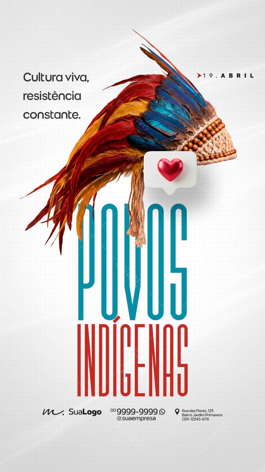 Story Instagram Dia dos Povos Indígenas PSD Editável