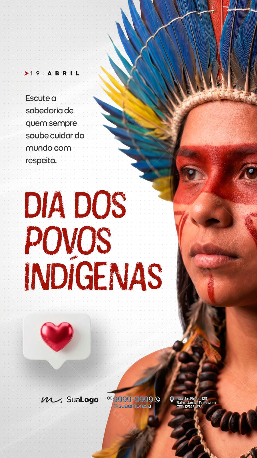 Story Instagram Dia dos Povos Indígenas PSD Editável