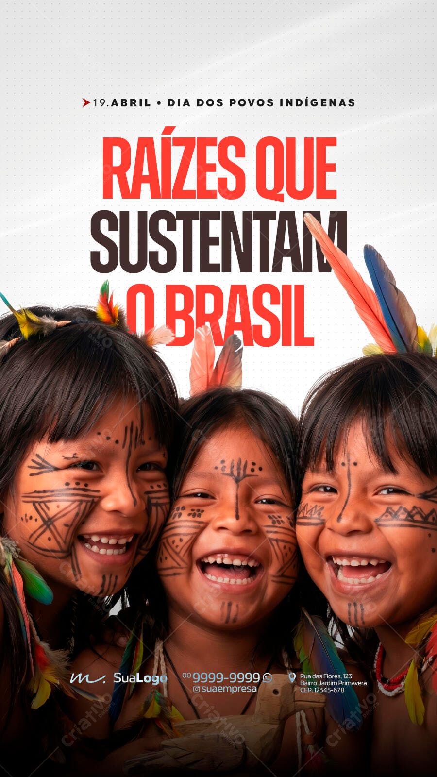 Story Dia dos Povos Indígenas 19 de Abril PSD Editável