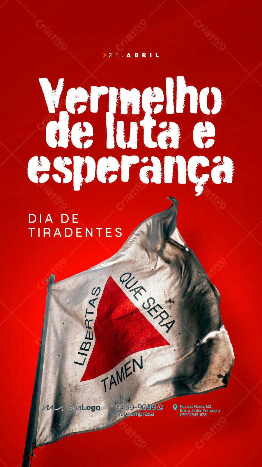 Story Instagram Dia de Tiradentes Histórico PSD Editável