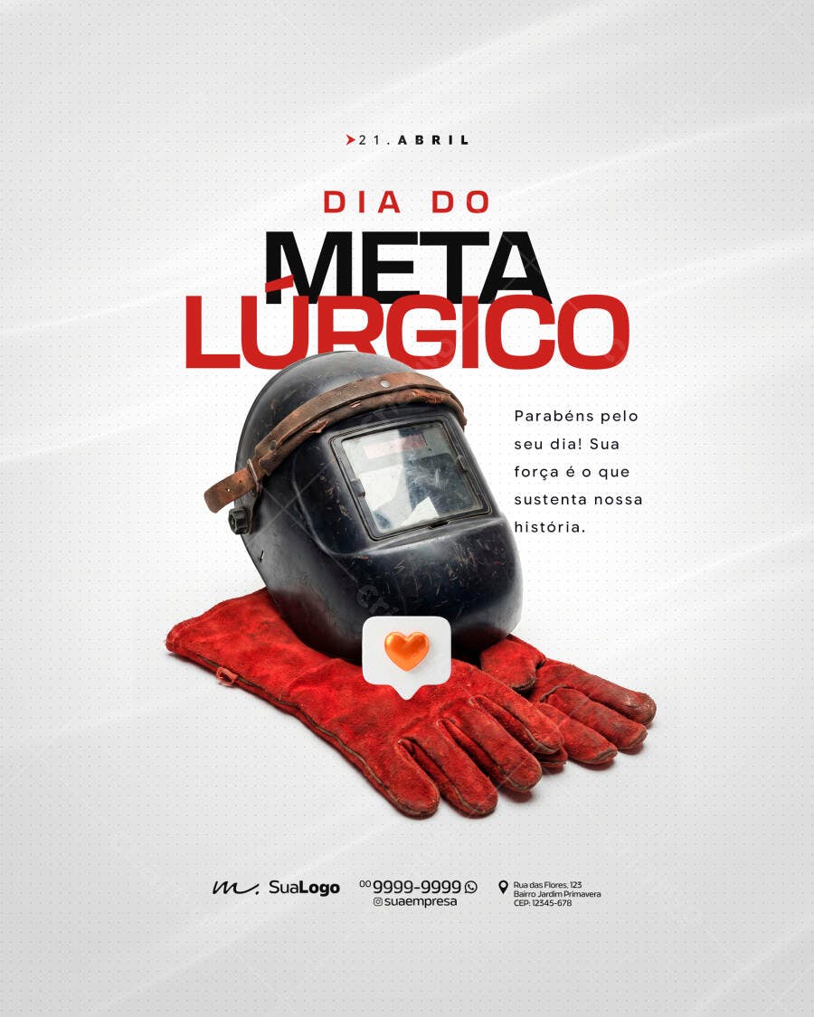 Post Dia do Metalúrgico 21 Abril PSD Editável