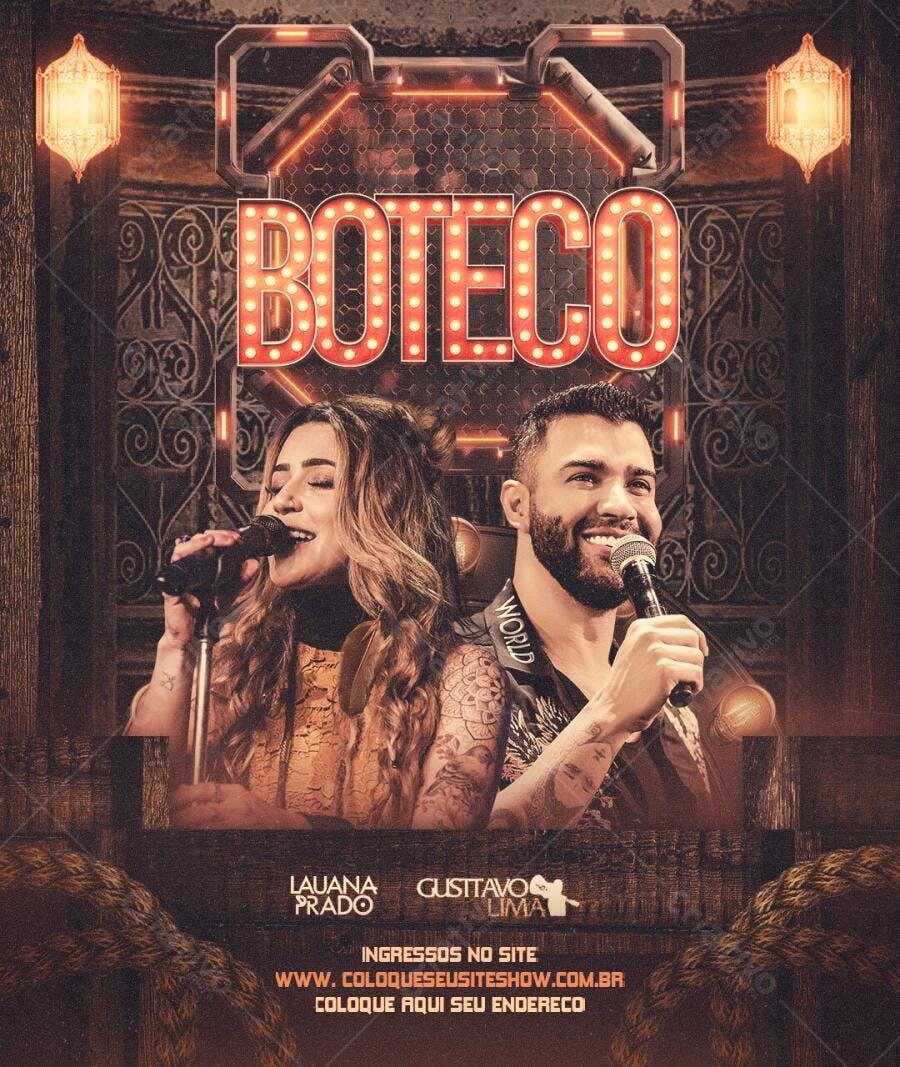 Flyer Evento Boteco Sertanejo Show PSD Editável