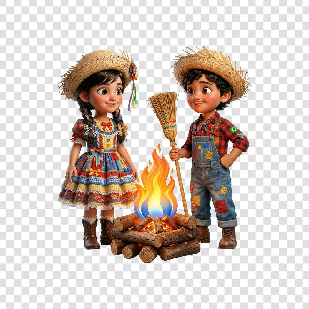 Personagem Ilustrado Festa Junina São João Junho PNG Fundo Transparente