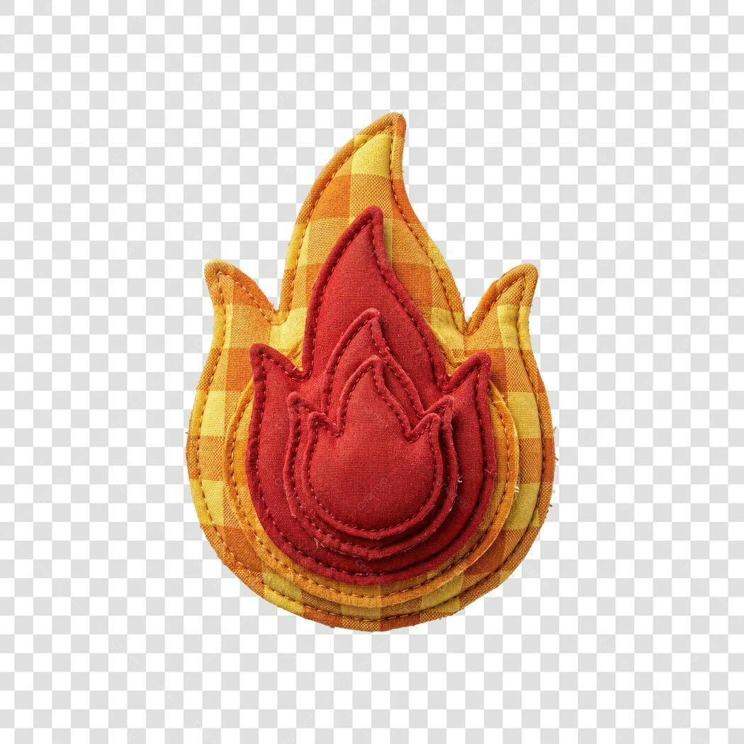 Elemento Decorativo Fogo Flama Xadrez Vermelho Amarelo PNG Fundo Transparente