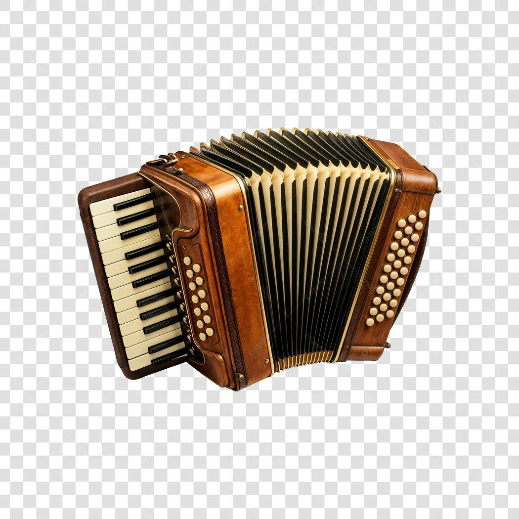 Foto Recortada Acordeon Sanfona Instrumento Musical PNG Fundo Transparente