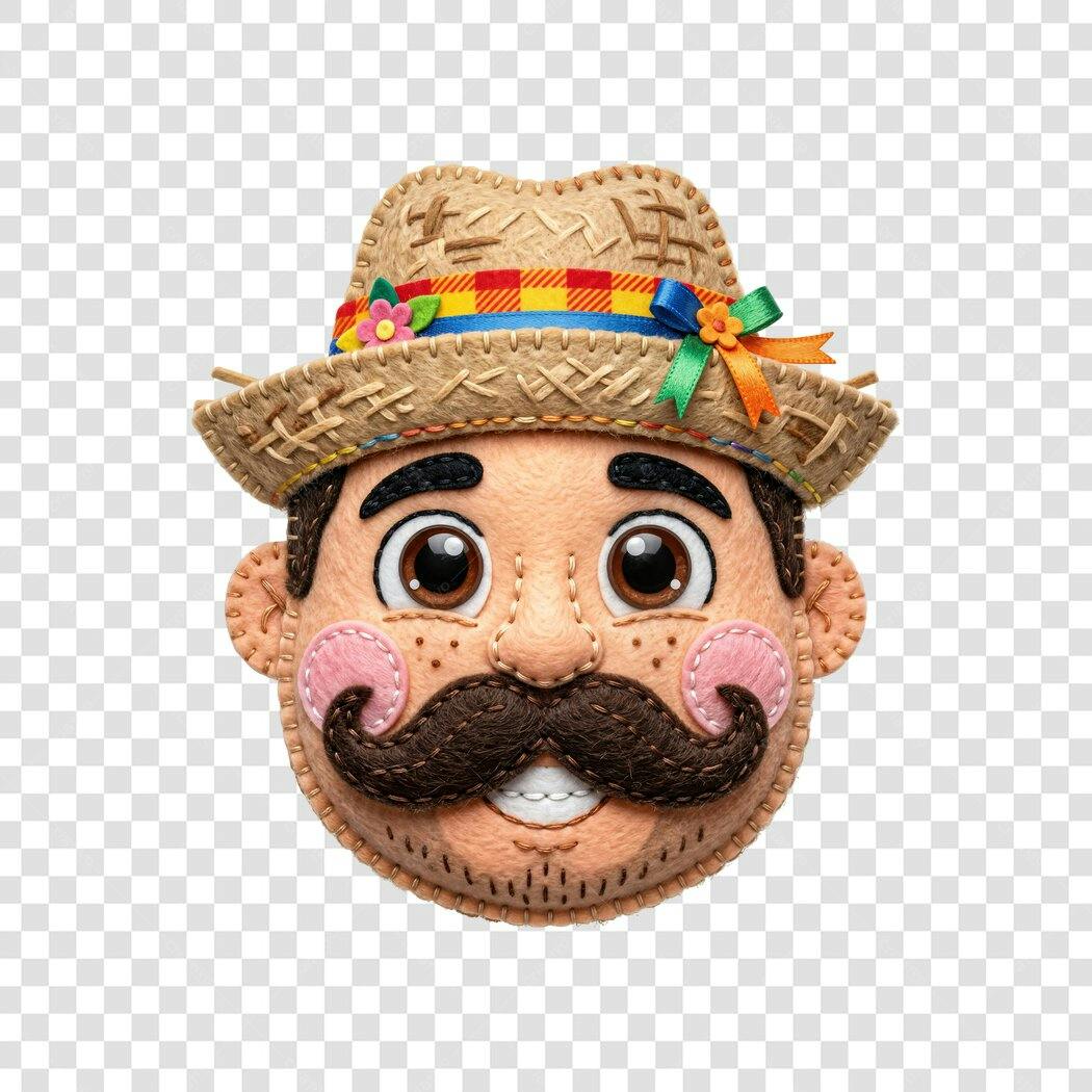 Personagem Ilustrado Caipira Festa Junina Junho PNG Fundo Transparente