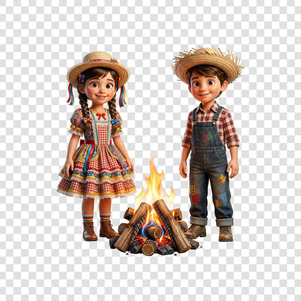 Personagem Ilustrado Festa Junina São João Junho PNG Fundo Transparente