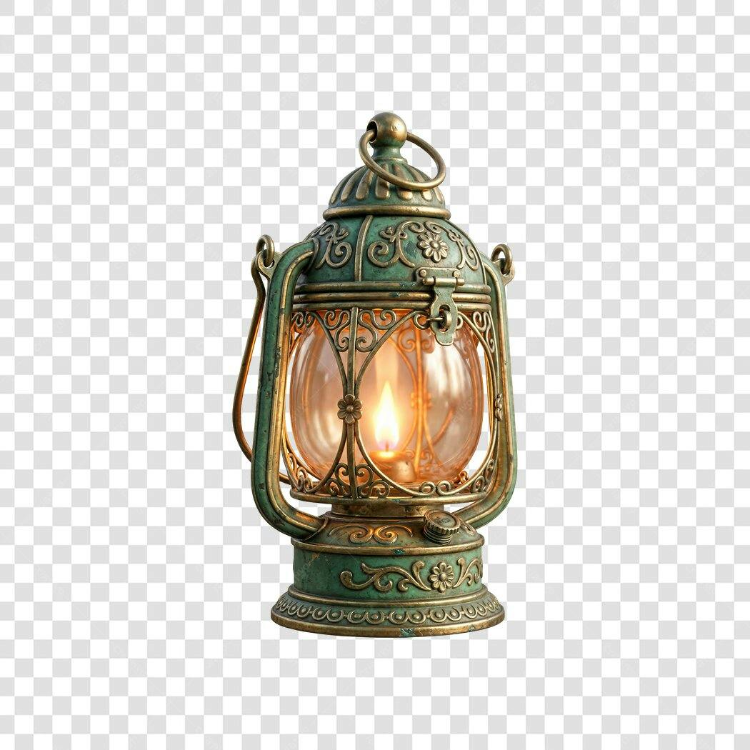 Elemento Decorativo Lanterna Antiga Vintage PNG Fundo Transparente