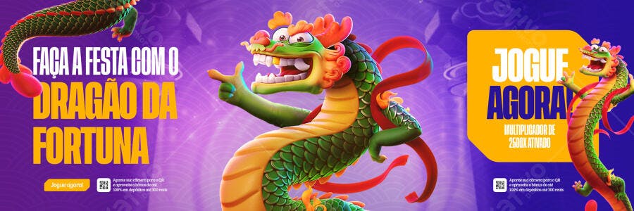 Banner Dragão da Fortuna Cassino Online PSD Editável